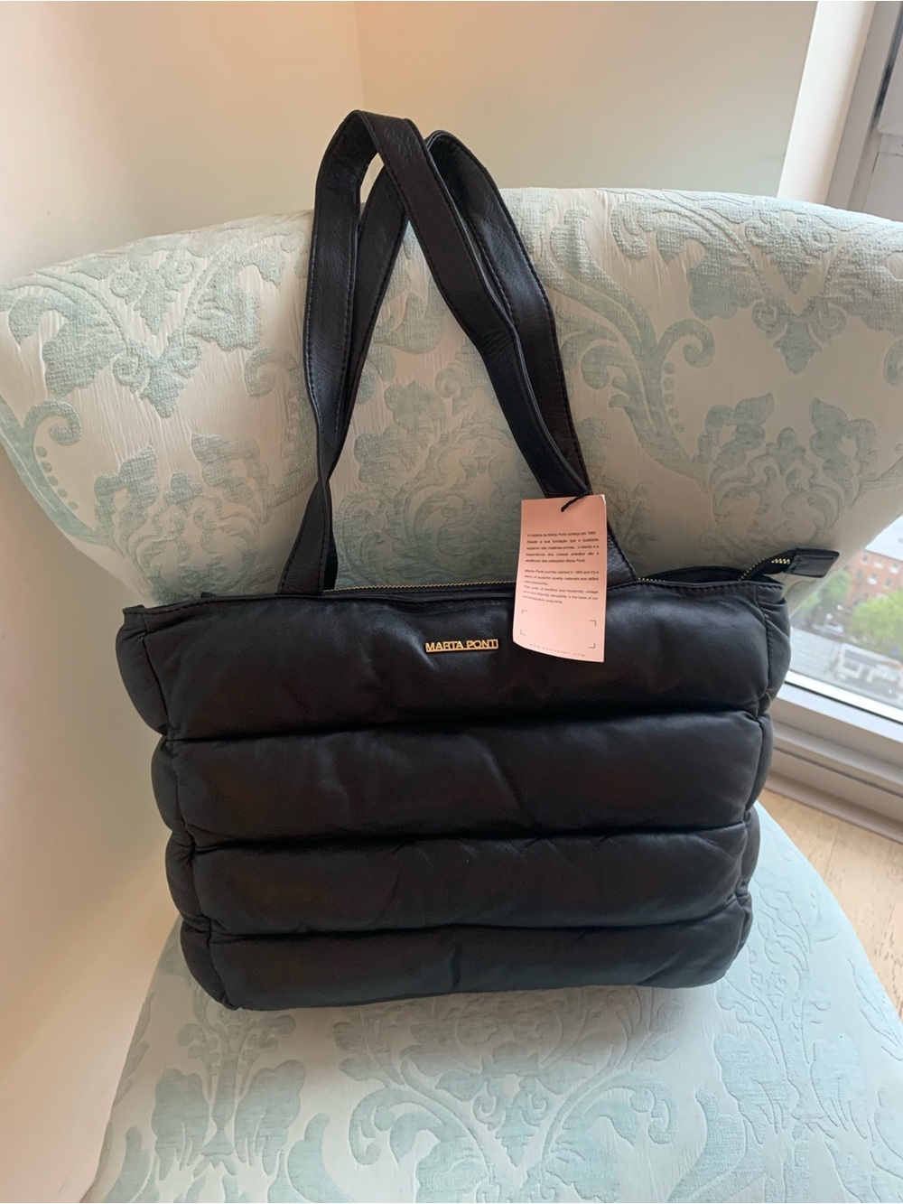 MARINA Black Quilted Tote Bag!

Butter soft leather!